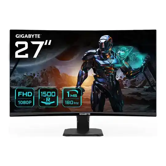 (image for) Gigabyte 27\" GS27FC FHD 180Hz FreeSync Premium VA Curved Gaming Monitor